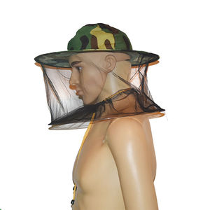 Voile d'apiculteur camouflage avec filet facial en maille pour activités extérieures, protection respirante anti-abeilles - Product Image 2