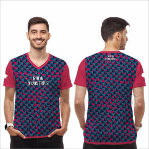 เสื้อยืดพิมพ์ลายทรงหลวมสำหรับผู้ชาย สกรีนโลโก้ได้ ผ้าฝ้าย 100% เนื้อผ้าเบาสบาย ระบายอากาศดี เสื้อยืดสตรีทแวร์สำหรับผู้ชาย - Product Image 3