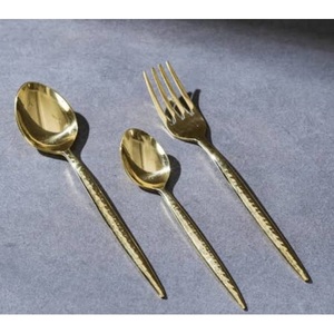 Ensemble de couverts de table d'hôtel, design artisanal, couteau, cuillère, couverts en laiton, ensemble de couverts décoratifs plaqués nickel - Product Image 5