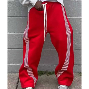 Pantalones Deportivos Personalizados con Estampado Completo, 100% Algodón, Corduroy Grueso, con Cordón Ajustable, Estilo Casual Urbano, Corte Ancho y Holgado para Hombre - Product Image 3