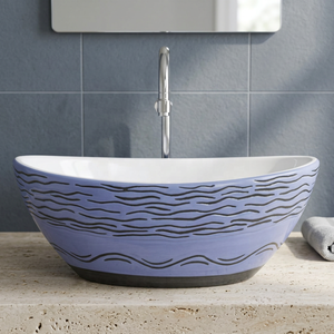 Vistaar High Quality Glossy Round Ceramic Vessel Sink Top Mount Eco-Friendly Wash Basin - Product Image 5