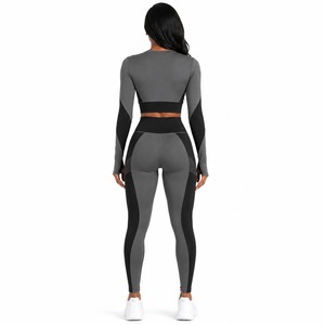 Women's Seamless Yoga Set High Waist Leggings And Sports Bra Workout Gym Wear Active Wear OEM ODM Wholesale Factory - Product Image 3