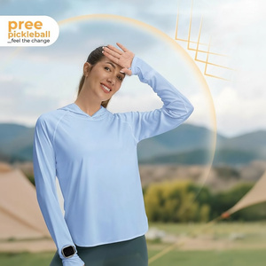 Haut de sport à capuche léger pour pickleball, UPF 50, à séchage rapide, respirant, imperméable, protection solaire, personnalisable OEM - Product Image 1