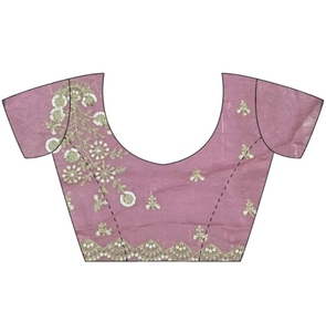 Sari indien brodé en viscose pour mariage et fête - Sans plis, séchage rapide - Product Image 2