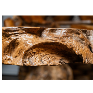 ARTERRA Luxury Handmade Solid Teak Root Coffee Table Set Sculpted Chairs Modern Rustic Natural Wood Outdoor Patio Furniture - Product Image 4