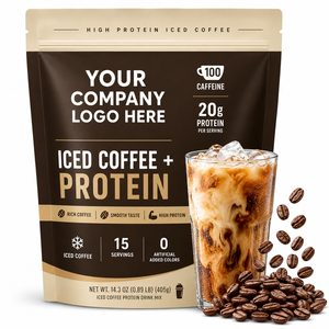 OEM Marca Privada Grado Alimenticio Alto en Proteínas Chocolate Dulce Café Helado con Cafeína Mezcla de Bebida Instantánea en Polvo - Product Image 1