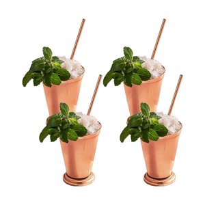 Vaso Mint Julep para Pedidos al por Mayor, Vaso Moscow Mule, Vaso Kentucky Derby Clásico con Borde de Cuentas, Utensilios de Bar de Acero Inoxidable - Product Image 1