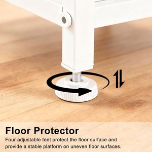 Comodino con Stazione di Ricarica e Cassetti in Tessuto, Tavolino Laterale in MDF per Camera da Letto, Soggiorno, Appartamento - Product Image 5