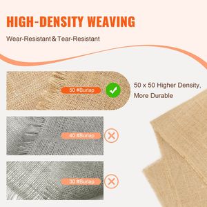 Rouleaux de tissu en toile de jute naturelle haute densité 36 x 150 pieds et rouleaux de jute large de 50 x 50 pieds pour l'emballage d'arbres, produit textile et artisanal - Product Image 3