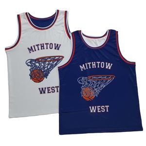 Camiseta de baloncesto reversible personalizada al por mayor, ropa de sublimación de doble capa de secado rápido, opciones de talla grande - Product Image 1