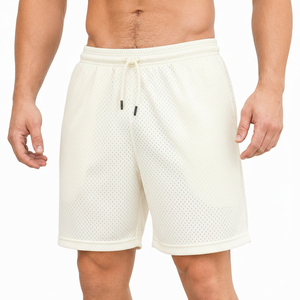 Shorts en maille pour hommes, taille mi-haute, séchage rapide, respirants, vêtements de sport d'été - Product Image 1