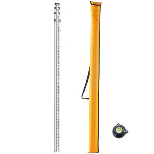 Asta Telescopica in Alluminio da 14 Piedi/8 Sezioni, Scala Bilaterale da 1/8 Pollici, Asta di Livellamento Interamente in Alluminio - Product Image 1