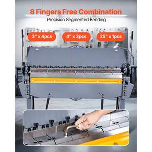 Máquina Dobladora de Chapa Metálica de 48 Pulgadas, para Trabajo Pesado, Capacidad de Acero Dulce de Calibre 12, Ángulo Ajustable de 0-135 Grados, Freno de Caja de 8 Dedos, Preciso - Product Image 4