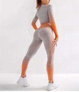 Ensembles de yoga pour femmes, respirants, légers, hautement élastiques, sur mesure, 2 pièces, séchage rapide, anti-transpiration, vêtements de sport et de fitness - Product Image 6