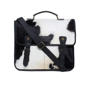 <b>Leather</b> Hair On Laptop Bag Vintage Hair On Cowhide <b>Briefcase</b> Messenger Business Shoulder Work Bag LHLB-0007 - Product Image 1