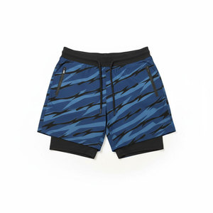 Wholesale Men's Sporty 2 in 1 <b>Compression</b> Liner Training <b>Shorts</b> 100% Polyester Mid Waist ODM Supply Board <b>short</b> for boys - Product Image 5