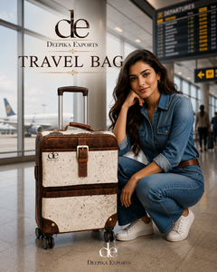 Real Cowhide Leather Luggage Bags Multi Uses Handmade Trolley Bag Unisex Big Size Multi Uses Hair on Hide Handmade <b>Suitcase</b> - Product Image 6