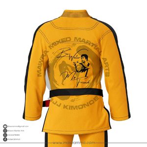 ชุดยิวยิตสูบราซิล Mawra พรีเมียม ผ้าฝ้าย 100% ทอลายเพิร์ลวีฟ ชุดยิวยิตสู BJJ พร้อมโลโก้สั่งทำพิเศษด้านหน้า ซับในแบบซับลิเมชั่น - Product Image 6