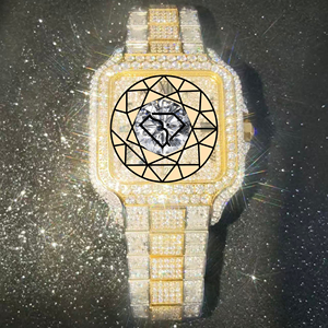 นาฬิกาข้อมือ Ramdut Impex Iced Out Lab Diamond สแตนเลสสตีล หน้าปัดทรงกลม แสดงวันที่อัตโนมัติ สำหรับทุกเพศ จากอินเดีย - Product Image 5