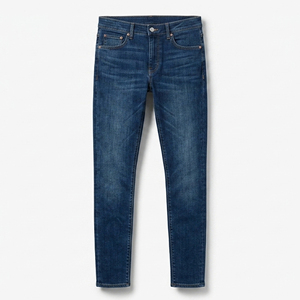 Jeans en denim bleu classique pour hommes - Votre indispensable quotidien, rehaussé de style. Coupe classique, style intemporel. Là où le confort rencontre le frais. - Product Image 1