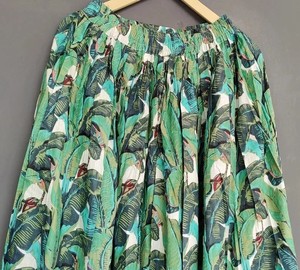Beautiful Handmade Printed <b>Skirt</b> <b>Boho</b> Maxi Cotton Leaf Design <b>Skirt</b> - Product Image 2