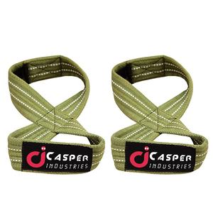 CASPER INDUSTRIES Levantamiento de pesas Muñequera Figura 8 Correas Levantamiento de pesas de alta resistencia Entrenamiento de gimnasio OEM de alta calidad de la M-L-XL - Product Image 1