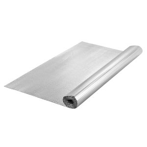 Barrière radiante en aluminium double face de 3,2 mm, rouleau d'isolation 48 x 10 pieds, film à bulles d'air, 2 matériaux d'isolation thermique - Product Image 1