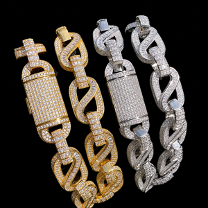 Chaîne Hip Hop personnalisée en moissanite taille ronde et baguette, design élégant fait main, bijoux en diamant certifié de qualité supérieure - Product Image 5