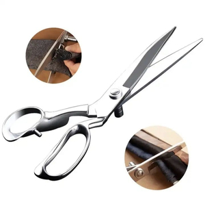 Ciseaux de tailleur professionnels en acier inoxydable avec lame tranchante pour la coupe de tissus, de cuir et de textiles - Usage intensif - Product Image 4