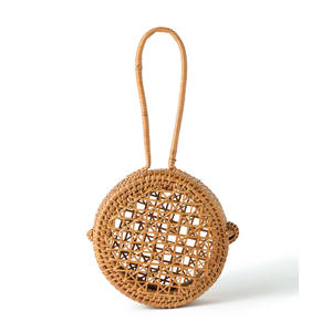 Petits sacs à main bon marché pour bébés filles, sacs en rotin de créateur fait à la main, sac en paille en osier simple pour enfants - Product Image 2