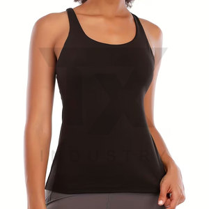 เสื้อกล้ามรัดรูปทรง Racerback สำหรับผู้หญิง คอกลม แขนกุด เหมาะสำหรับออกกำลังกาย โยคะ แห้งเร็ว ชุดออกกำลังกาย - Product Image 3