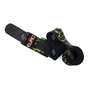 Bandes de genou en caoutchouc naturel, design par sublimation, fermeture à boucle et crochet réglable, légères, antidérapantes, matière douce pour la force - Product Image 4