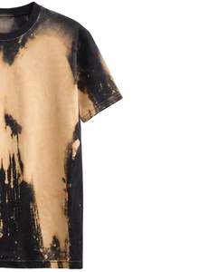 T-shirt personnalisé en coton noir beige délavé, manches courtes, col rond, style vintage délavé à l'acide, décontracté pour homme, streetwear, été - Product Image 3