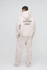 Custom Men’s Beige Tracksuit <b>Set</b> Hoodie <b>Jogger</b> Pants Matching Streetwear Casual Two Piece Sportswear - Product Image 6