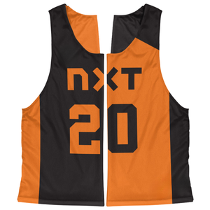 Custom Heavyweight 200gsm Birdseye <b>Mesh</b> Reversible Lacrosse Pinnies Men Custom Sublimated Breathable Team Practice Jerseys - Product Image 5