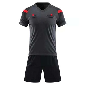 Men's Black Red Soccer Jersey Shorts Set V-Neck Short Sleeve Moisture Wicking Athletic Fit All Seasons Polyester Uniform - Product Image 1