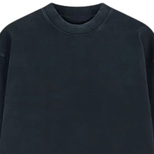 เสื้อยืดแขนยาวพิมพ์ลายกราฟิกสีเทาสำหรับผู้ชาย คอกลม ผ้าฝ้าย สตรีทแวร์ลำลอง แฟชั่นท็อป ดีไซน์แขนและด้านหลัง - Product Image 5