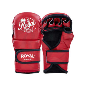 Gants de boxe hybrides en cuir PU durables pour MMA, équipement de boxe en gros avec poignées imperméables pour la lutte - Product Image 1