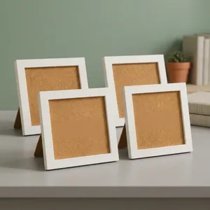 <b>White</b> <b>Square</b> Photo <b>Frame</b> Wooden Picture <b>Frame</b> Tabletop & Wall Hanging Home Decor - Product Image 6