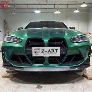 Z-ART 2021+ Lèvre avant en fibre de carbone sèche pour BMW M3 <span class=keywords><strong>M4</strong></span> Pré-imprégné en fibre de carbone Lèvre avant pour M3 <span class=keywords><strong>M4</strong></span> G80 G82 G83 Kit de spoiler de lèvre - Product Image 6