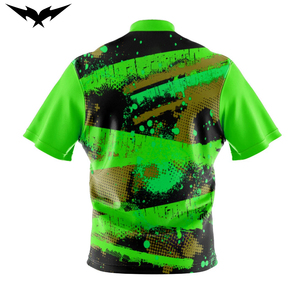 <b>Bowling</b> Jerseys High Quality Sublimation Printing Breathable Comfortable Quarter Zip 1/4 Zipper Reversible 100% Polyester - Product Image 2