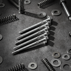 Vis autoperceuses à tête à rondelle, en acier au carbone zingué, filetage métrique/pouce standard, filetage plein, classe 8 - Product Image 1