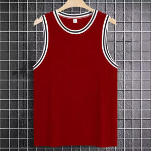 เสื้อกล้ามผู้ชายสไตล์วินเทจลำลองฤดูร้อนแบบเกาหลี ถักจากผ้าฝ้าย 100% ทรงหลวม ระบายอากาศได้ดี เป็นมิตรกับสิ่งแวดล้อม ไม่เป็นขุย - Product Image 3