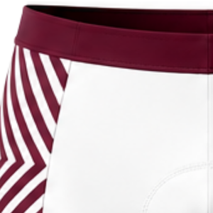 White Burgundy Lightweight Adults <b>Padded</b> <b>Cycling</b> <b>Shorts</b> Custom Breathable Quick Dry Stretch Road Bike Training Performance Wear - Product Image 6