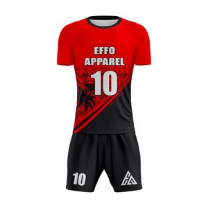 Conjuntos de Uniformes de Fútbol 100% Poliéster, Colores y Logotipo Personalizados, Secado Rápido, Transpirable, Cómodo, Nombre del Equipo Personalizado - Product Image 4