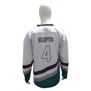 Camiseta de Hockey sobre Hielo al por Mayor de Fábrica, Transpirable, de Secado Rápido, Cuello en V, Poliéster/Algodón, de Alta Calidad, con Logotipo de Equipo Personalizado para Hombre - Product Image 2