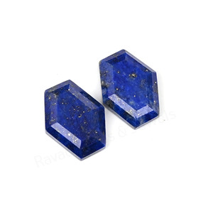 Best Selling <b>Lapis</b> <b>Lazuli</b> Hexagon Shape Step Cut High Polish 10x16mm Loose Cabochon Gemstone Jewelry Making Pendant Earrings Set - Product Image 2
