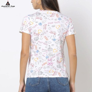 T-shirts personnalisés avec logo pour événements sportifs d'été, impression intégrale, polyester, sublimation, t-shirts graphiques pour femmes - Product Image 3