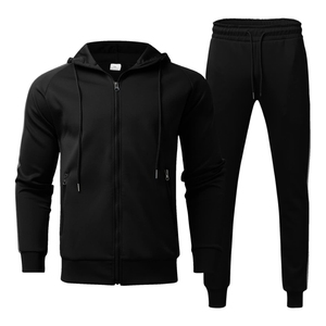 Conjuntos Deportivos de 2 Piezas para Hombre, Trajes Deportivos de Manga Larga con Cierre Completo, Conjuntos Deportivos Activos - Product Image 1
