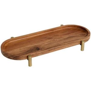 Bandeja rectangular de madera de mango para servir bocadillos, bebidas, té, café, desayuno, accesorio moderno para la cocina del hogar. - Product Image 2